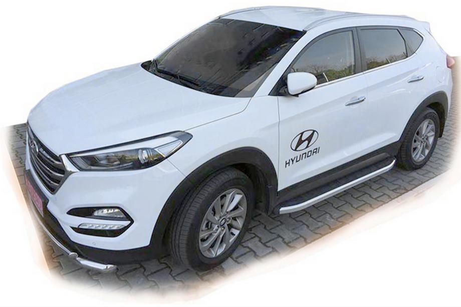 Hyundai Tucson TL 2016–2021 Bočne stopnice Fullmond (2 kos, aluminij) Image