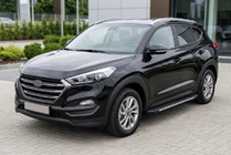 Hyundai Tucson TL 2016–2021 Bočne stopnice Bosphorus Grey (2 kos, aluminij) fotografija 1