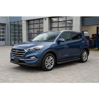 Stranski pragovi Tayga Black (2 kos, aluminij) Hyundai Tucson TL 2016–2021 fotografija 1