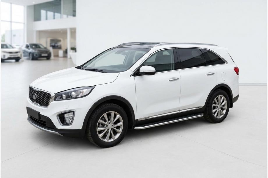 Kia Sorento III UM 2014–2020 Stranski pragovi Maydos V1 (2 kos, aluminij ↗ nerjaveče jeklo) Image