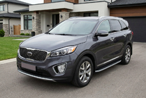Kia Sorento III UM 2014–2020 Stranski pragovi Tayga Grey (2 kosa, aluminij) fotografija 1