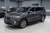 Kia Sorento III UM 2014–2020 Stranski pragovi Tayga Black (2 kos, aluminij) fotografija 1