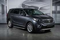 Kia Sorento III UM 2014–2020 Stranske stopnice BlackLine (2 kos, aluminij) fotografija 1