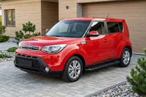 Kia Soul II 2013–2018 Bočne stopnice Allmond Black (2 kosa, aluminij) fotografija 1
