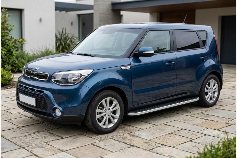 Kia Soul II 2013–2018 Stranske stopnice Tayga Grey (2 kos, aluminij) Image