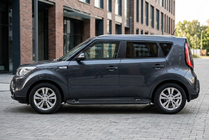 Kia Soul II 2013–2018 Stranske stopnice RedLine Black (2 kosa, aluminij) fotografija 1