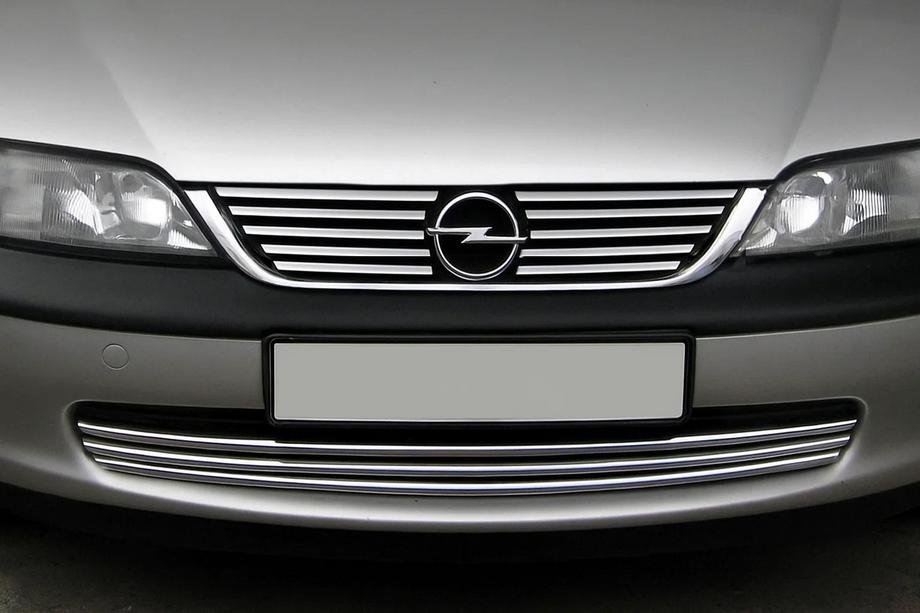 Opel Vectra B 1995–2002 Okrasne letvice za masko (nerjavno jeklo) Image