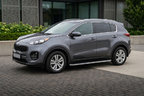 Kia Sportage 2015–2021 Stranske stopnice Tayga Grey (2 kos, aluminij) fotografija 1