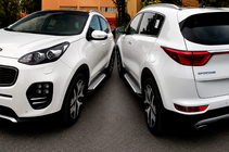 Kia Sportage 2015–2021 Stranske stopnice Allmond Grey (2 kosa, aluminij) fotografija 4
