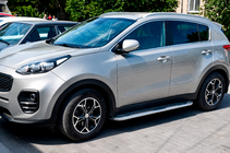 Kia Sportage 2015–2021 Stranske stopnice Maydos V2 (2 kosa, aluminij/nerjavno jeklo) fotografija 3
