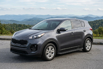 Kia Sportage 2015–2021 Stranski pragovi Tayga Black (2 kosa, aluminij) fotografija 1