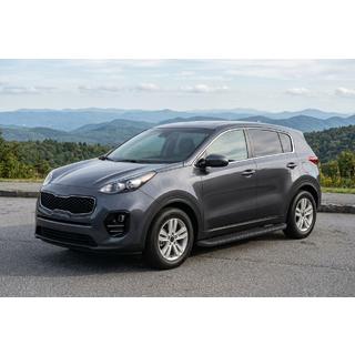 Stranski pragovi Tayga Black (2 kosa, aluminij) Kia Sportage 2015–2021 fotografija 1