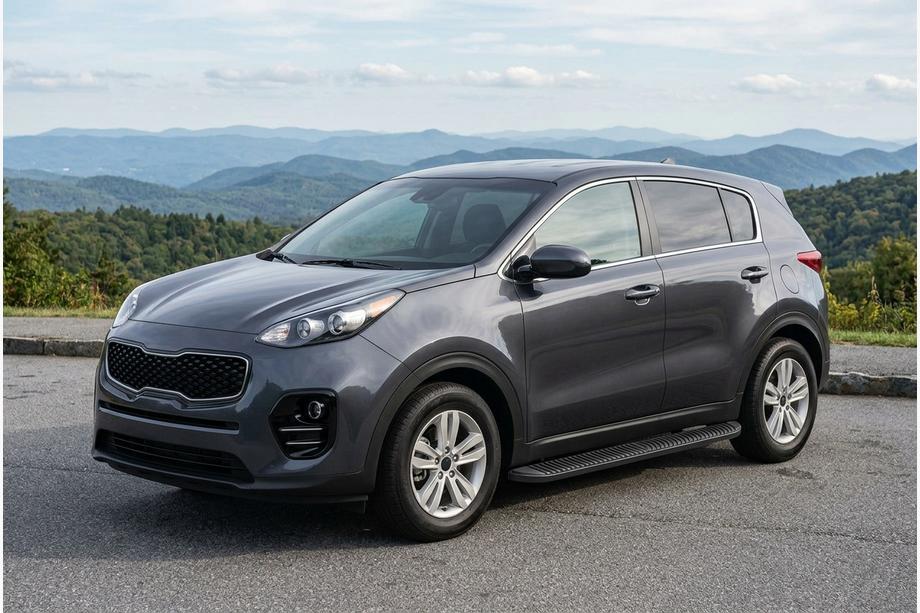 Kia Sportage 2015–2021 Stranski pragovi Tayga Black (2 kosa, aluminij) Image