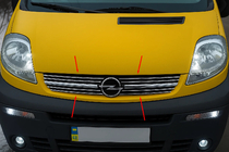 Opel Vivaro 2001–2015 Kromirani okrasni pokrovi maske 2001-2007 (8 kos, nerjaveče jeklo) fotografija 1