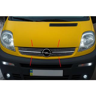 Kromirani okrasni pokrovi maske 2001-2007 (8 kos, nerjaveče jeklo) Opel Vivaro 2001–2015 fotografija 1