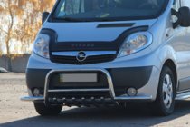 Renault Trafic 2001–2015 Sprednji zaščitni lok s stranskimi cevmi Exclusive (nerjaveče jeklo) fotografija 4