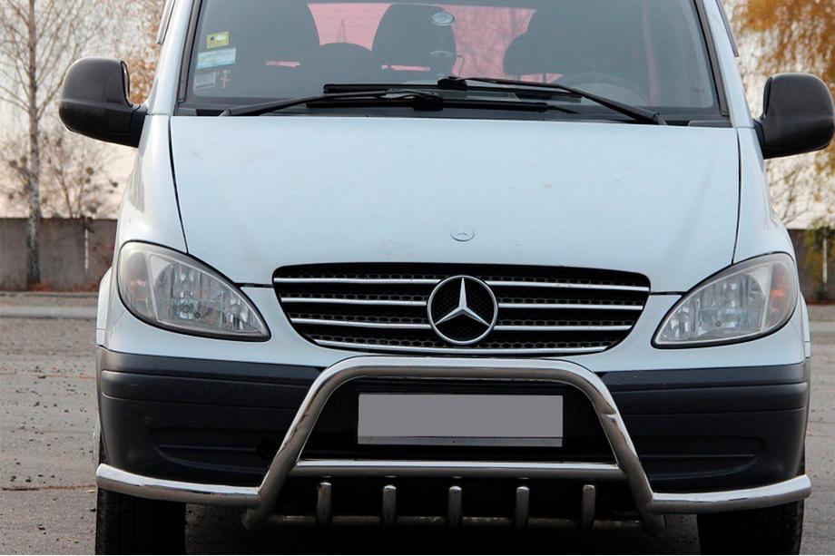 Mercedes Vito W639 2004–2014 Prednji zaščitni lok (bullbar) WT003 iz nerjavečega jekla s stranskimi cevmi Image