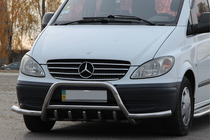Mercedes Viano 2004–2014 Prednji zaščitni lok WT003-Plus s stranskimi cevmi (nerjaveče jeklo) fotografija 3