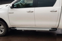 Toyota Hilux 2015– Stranske stopnice Allmond Grey (2 kosa, aluminij) fotografija 4