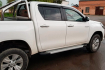 Toyota Hilux 2015– Stranske stopnice Allmond Grey (2 kosa, aluminij) fotografija 7