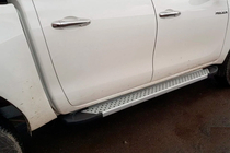 Toyota Hilux 2015– Stranske stopnice Allmond Grey (2 kosa, aluminij) fotografija 8