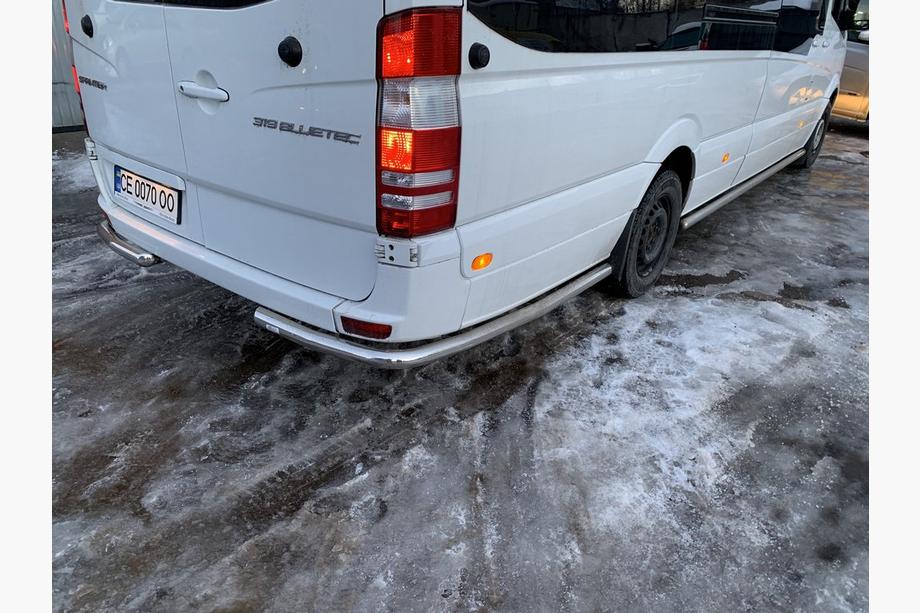 Mercedes Sprinter W906 2006–2018 Stranske cevi za zadnjim kolesom, kotne (2 kosa, nerjavno jeklo) Fotografija 9