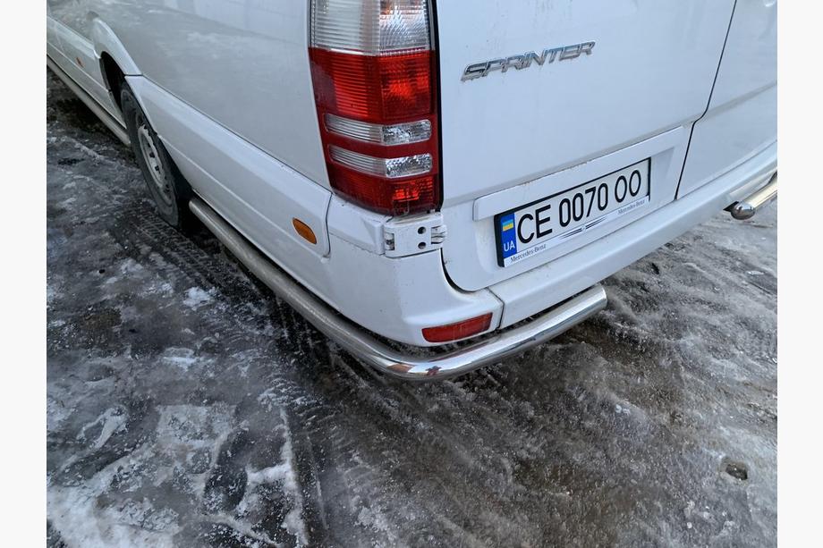 Mercedes Sprinter W906 2006–2018 Stranske cevi za zadnjim kolesom, kotne (2 kosa, nerjavno jeklo) Fotografija 11