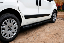 Citroen Nemo 2007–2017 Stranske stopnice Rainbow Black (2 kosa, aluminijasti profil) fotografija 1