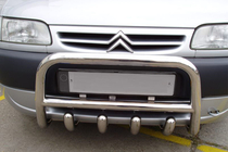 Citroen Berlingo 1996–2008 Sprednji zaščitni lok QT006 (nerjavno jeklo) fotografija 1