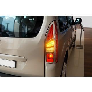 Ravni pokrovi zavornih luči (2 kosa, nerjaveče jeklo) Citroen Berlingo 2008–2018 fotografija 1