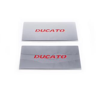 Notranje obloge pragov rdeče (2 kosa, nerjaveče jeklo) Fiat Ducato 2006–2025 fotografija 2