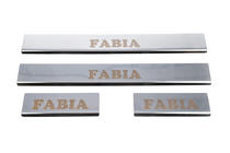 Skoda Fabia 2000–2007 Obloge pragov Carmos (4-delni komplet, inox) fotografija 4