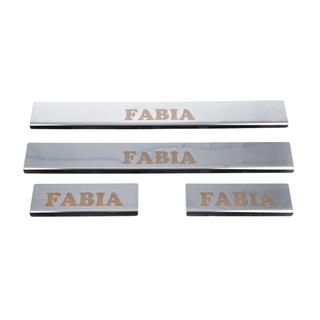 Obloge pragov Carmos (4-delni komplet, inox) Skoda Fabia 2000–2007 fotografija 4