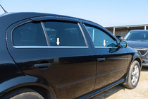 Skoda Octavia II A5 2006–2010 Okenske obrobe (4 kosi, nerjavno jeklo) fotografija 1