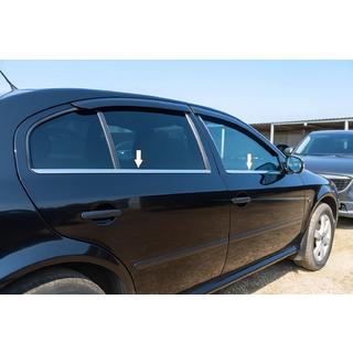 Okenske obrobe (4 kosi, nerjavno jeklo) Skoda Octavia II A5 2006–2010 fotografija 1