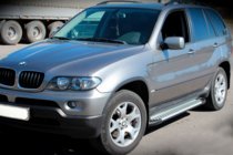 BMW X5 E53 1999–2006 Stranske stopnice Allmond Grey (2 kos, aluminij) fotografija 2