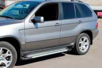 BMW X5 E53 1999–2006 Stranske stopnice Allmond Grey (2 kos, aluminij) fotografija 3