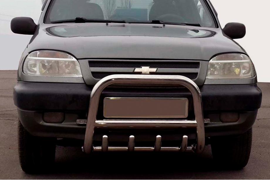 Chevrolet Niva 1998–2020 Prednji zaščitni lok QT006 (nerjaveče jeklo) Image