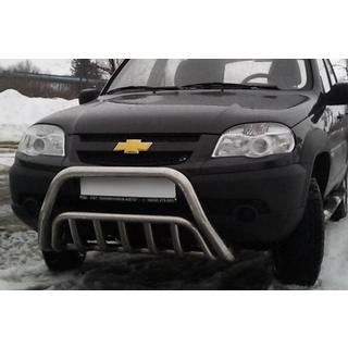 Prednji zaščitni lok WT002 (nerjavno jeklo) Chevrolet Niva 1998–2020