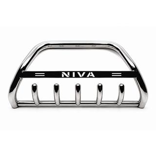 Sprednji zaščitni lok WT004 (nerjavno jeklo) Chevrolet Niva 1998–2020 fotografija 3