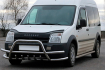 Ford Connect 2006–2009 Sprednji zaščitni lok (bullbar) z dvojno cevjo WT003-Plus-2 (nerjaveče jeklo) fotografija 2