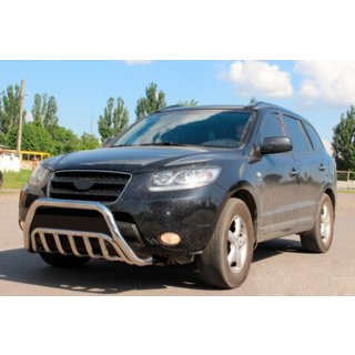 Sprednji zaščitni lok WT002 (nerjaveče jeklo) Hyundai Santa Fe 2 2006–2012 fotografija 2