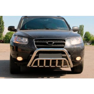 Sprednji zaščitni lok WT002 (nerjaveče jeklo) Hyundai Santa Fe 2 2006–2012 fotografija 1
