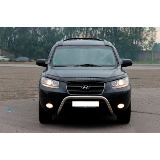 Sprednji zaščitni lok (kenguru) WT007 (nerjavno jeklo) Hyundai Santa Fe 2 2006–2012 fotografija 3
