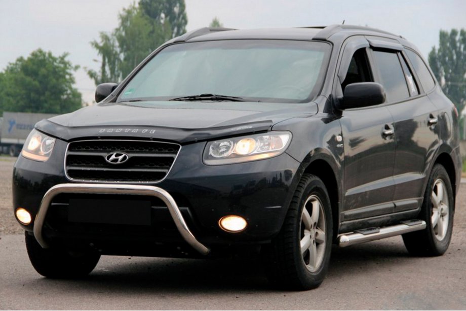 Hyundai Santa Fe 2 2006–2012 Sprednji zaščitni lok (kenguru) WT007 (nerjavno jeklo) Image