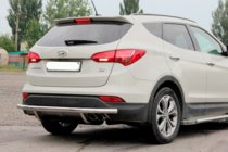 Hyundai Santa Fe 3 2012–2018 Zadnji zaščitni lok AK002 (nerjavno jeklo) fotografija 2