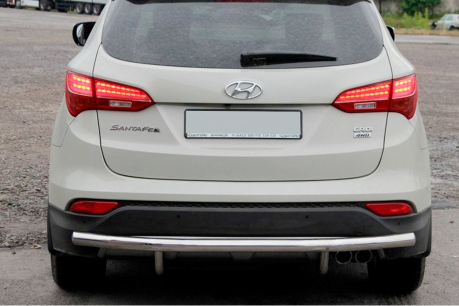 Hyundai Santa Fe 3 2012–2018 Zadnji zaščitni lok AK002 (nerjavno jeklo) Image