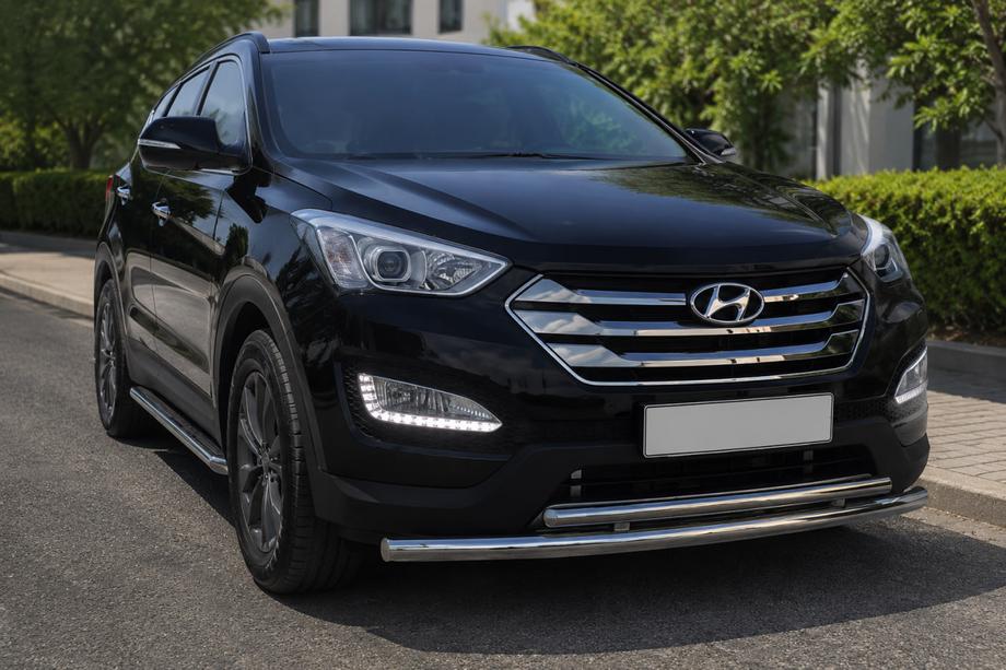 Hyundai Santa Fe 3 2012–2018 Sprednji zaščitni lok ST014 (nerjaveče jeklo) Image