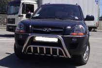 Hyundai Tucson JM 2004– Sprednji zaščitni lok WT002 (nerjaveče jeklo) fotografija 2