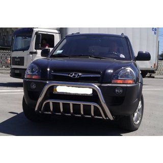 Sprednji zaščitni lok WT002 (nerjaveče jeklo) Hyundai Tucson JM 2004– fotografija 2